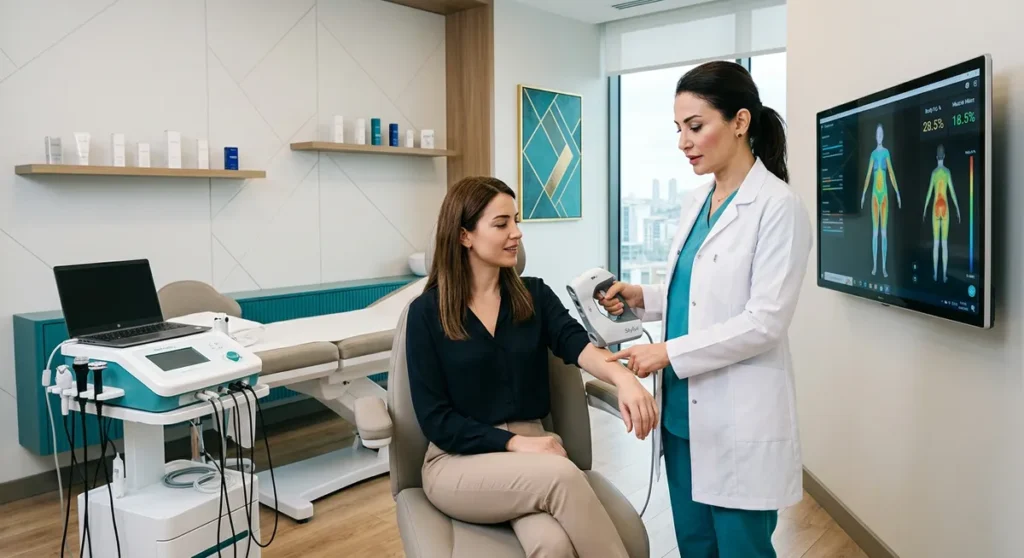 Body contouring procedure at aesthetic clinic in Turkey